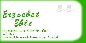 erzsebet eble business card